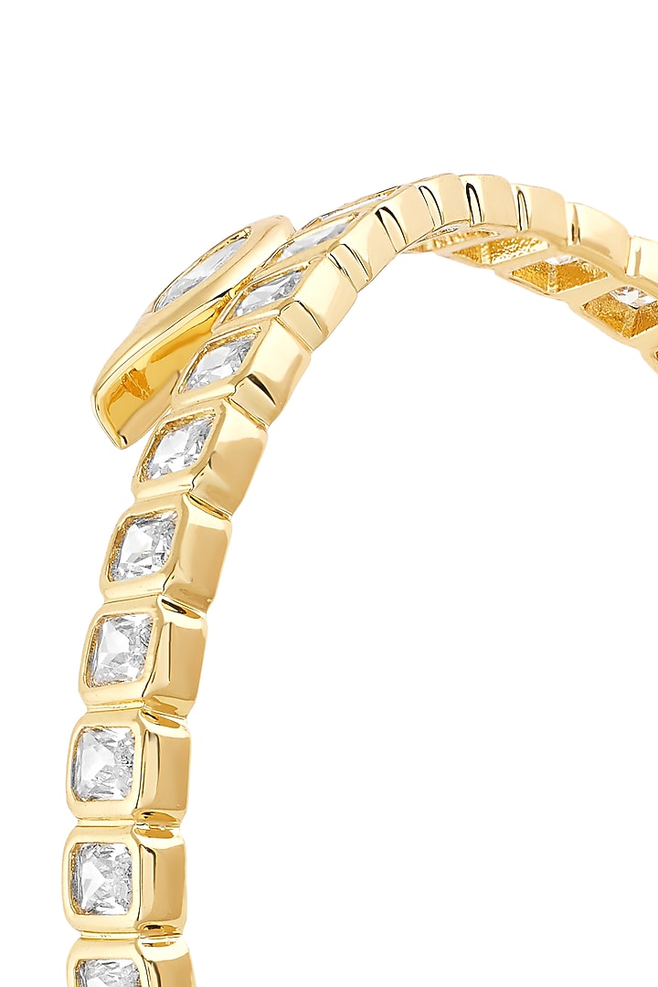 Gold Plated Mirror Open Cuff by Isharya at Pernia's Pop Up Shop