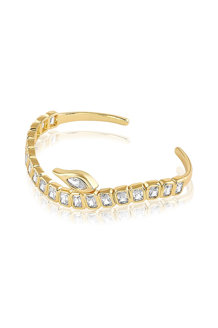 Gold Plated Mirror Open Cuff by Isharya at Pernia's Pop Up Shop