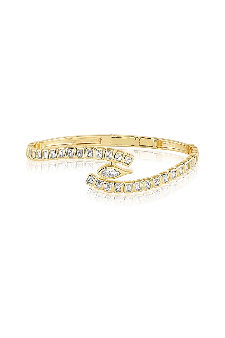Gold Plated Mirror Swirl Cuff by Isharya at Pernia's Pop Up Shop