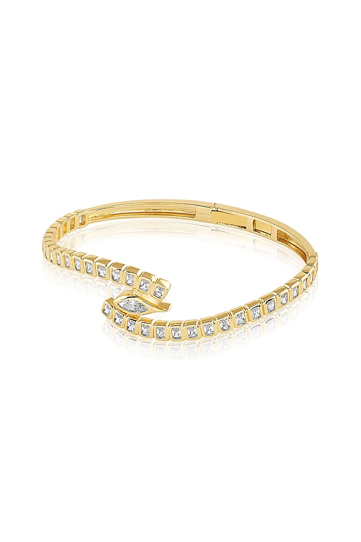 Gold Plated Mirror Swirl Cuff by Isharya at Pernia's Pop Up Shop