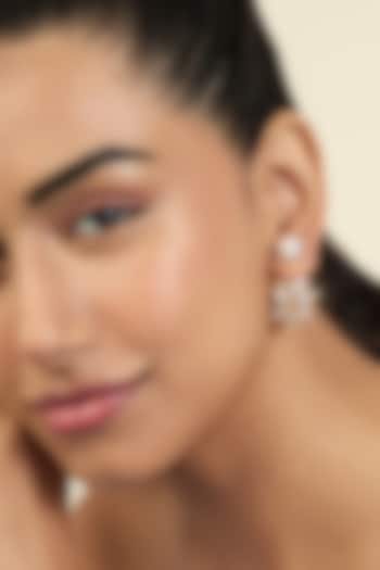 Gold Plated Mirror Punk Tennis Dangler Earrings by Isharya at Pernia's Pop Up Shop