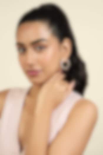 Gold Plated Mirror Tennis Stud Earrings by Isharya at Pernia's Pop Up Shop