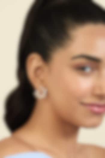 Gold Plated Mirror Tennis Stud Earrings by Isharya at Pernia's Pop Up Shop