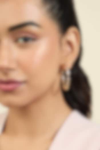 Gold Plated Mirror Tennis Hoop Earrings by Isharya at Pernia's Pop Up Shop