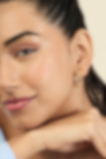 Gold Plated Mirror Tennis Eye Double Hoop Earrings by Isharya at Pernia's Pop Up Shop