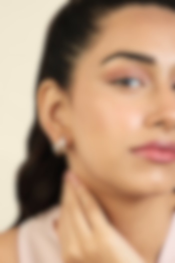 Gold Plated Mirror Tennis Huggie Earrings by Isharya at Pernia's Pop Up Shop