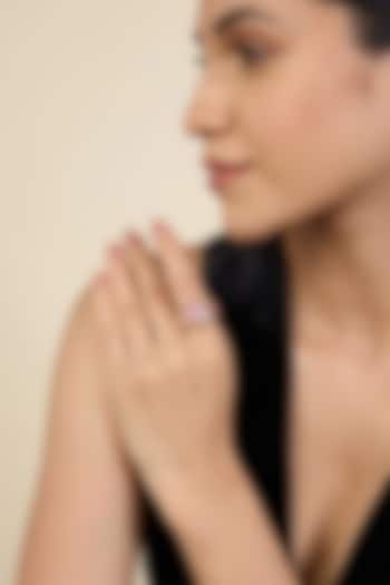 Gold Plated Pink Crystal & Mirror Ring by Isharya at Pernia's Pop Up Shop