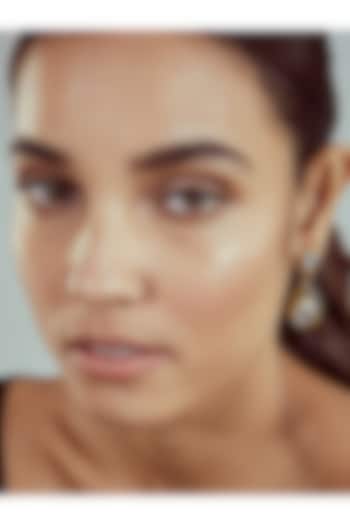 Gold Finish Mirror Dangler Earrings by Isharya at Pernia's Pop Up Shop