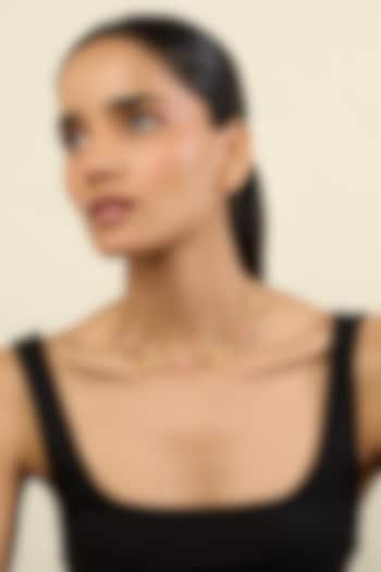 Gold Plated Crystal Zirconia & Multi-Colored Resin Work Choker Necklace by Isharya at Pernia's Pop Up Shop