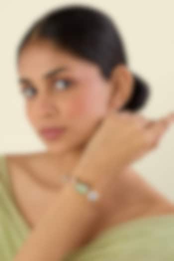 Gold Plated Multi-Colored Crystal Statement Bracelet by Isharya at Pernia's Pop Up Shop