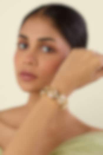 Gold Plated Yellow Crystal Statement Bracelet by Isharya at Pernia's Pop Up Shop