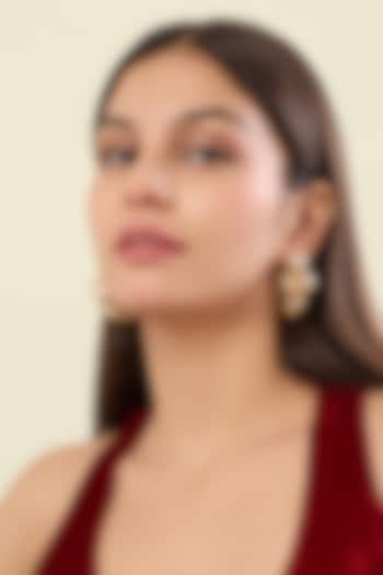 Gold Plated Yellow Crystal Hoop Earrings by Isharya at Pernia's Pop Up Shop