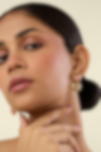 Gold Plated Multi-Colored Crystal Dangler Earrings by Isharya at Pernia's Pop Up Shop