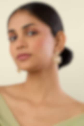 Gold Plated Yellow Crystal Dangler Earrings by Isharya at Pernia's Pop Up Shop