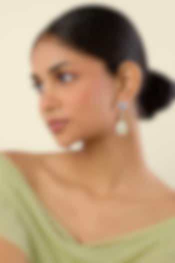 Gold Plated Multi-Colored Crystal Dangler Earrings by Isharya at Pernia's Pop Up Shop
