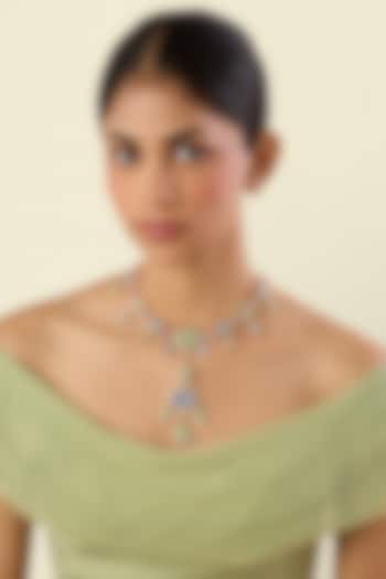 Gold Plated Green Crystal Choker Necklace by Isharya at Pernia's Pop Up Shop