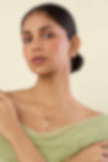 Gold Plated Red Crystal Pendant Necklace by Isharya at Pernia's Pop Up Shop