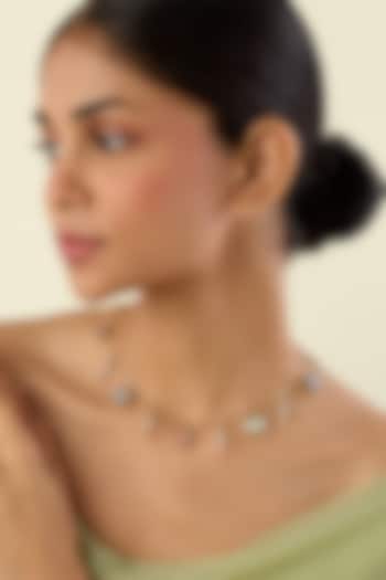 Gold Plated Multi-Colored Crystal Choker Charm Necklace by Isharya at Pernia's Pop Up Shop