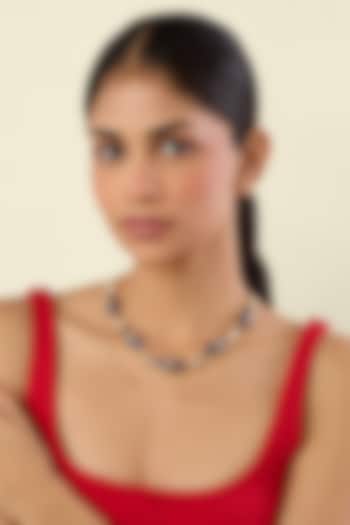 Gold Plated Crystal & Lapis Lazuli Necklace by Isharya at Pernia's Pop Up Shop