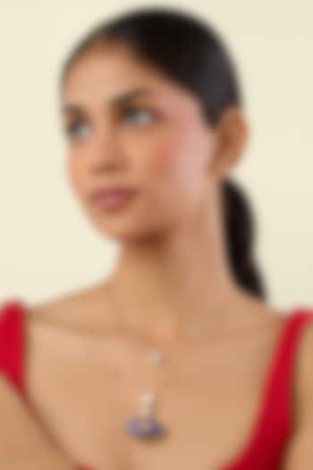 Gold Plated Crystal & Lapis Lazuli Necklace by Isharya at Pernia's Pop Up Shop