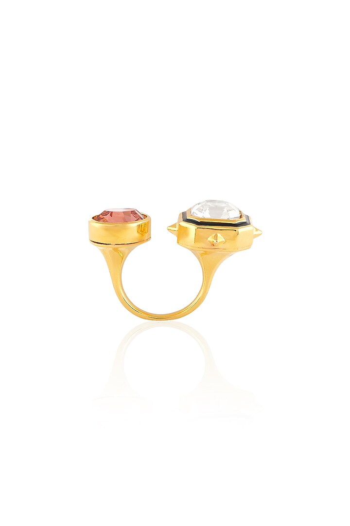 Gold Plated Multi-Colored Crystal Ring by Isharya at Pernia's Pop Up Shop