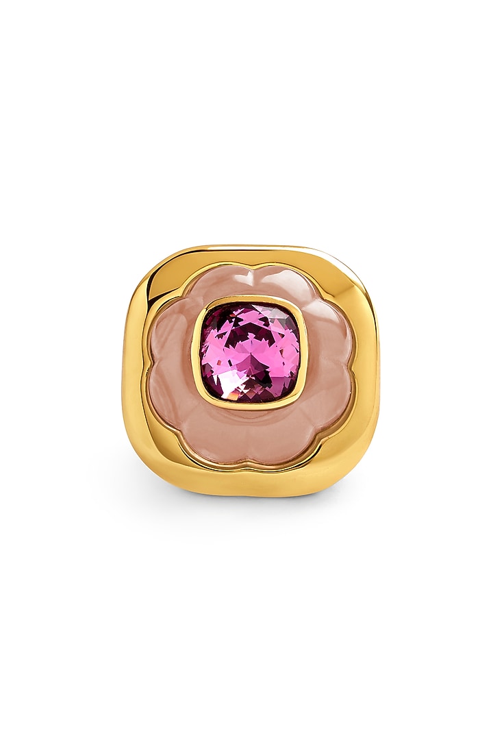 Gold Plated Pink Amethyst Ring by Isharya at Pernia's Pop Up Shop