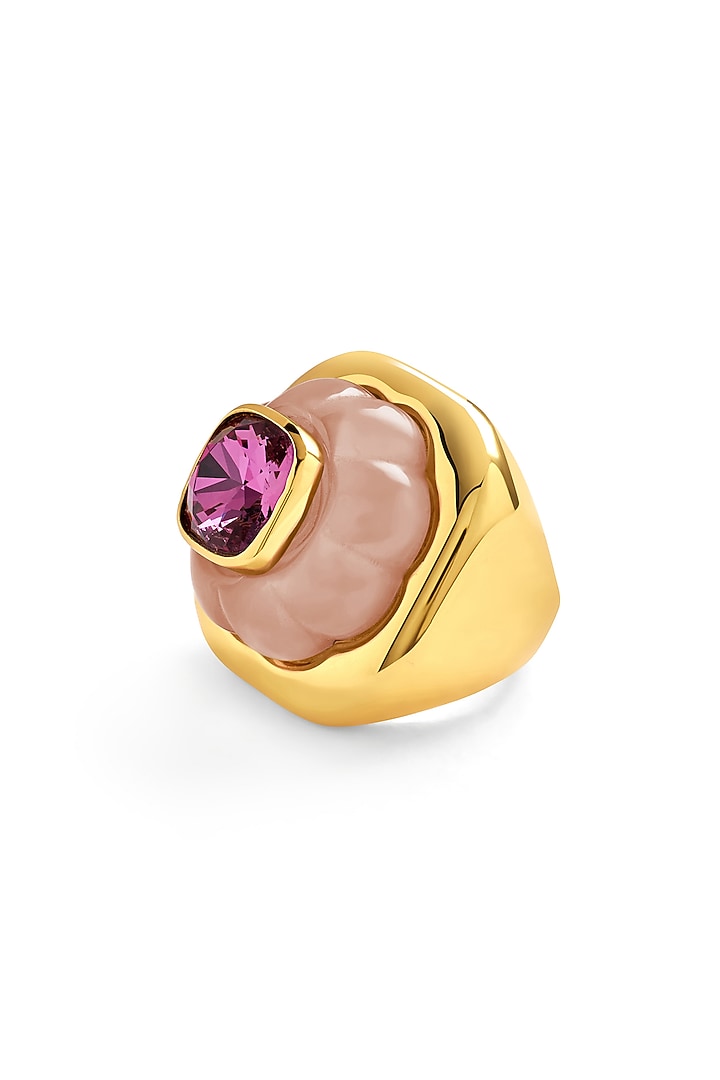 Gold Plated Pink Amethyst Ring by Isharya at Pernia's Pop Up Shop