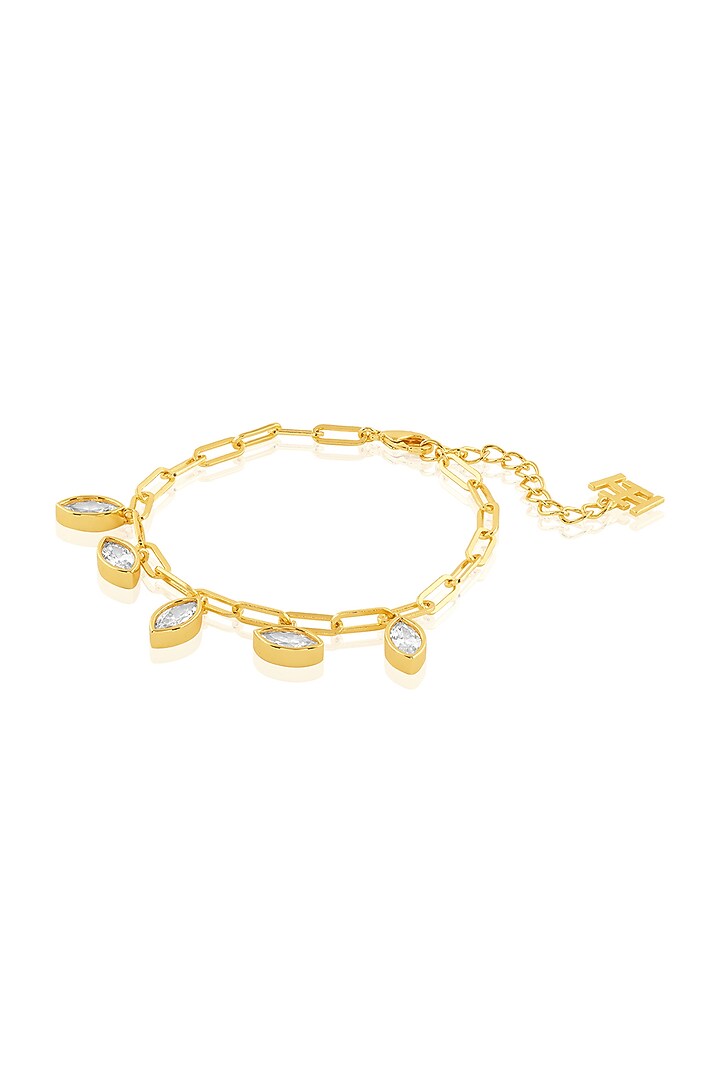 Gold Plated Synthetic Stone Bracelet by Isharya at Pernia's Pop Up Shop