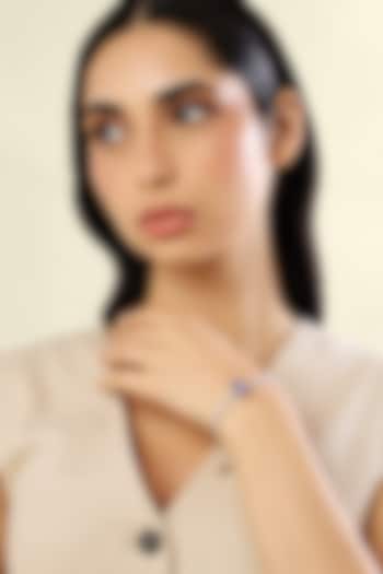 Gold Plated Evil-Eye Charm Dark Blue Enameled Bracelet by Isharya at Pernia's Pop Up Shop