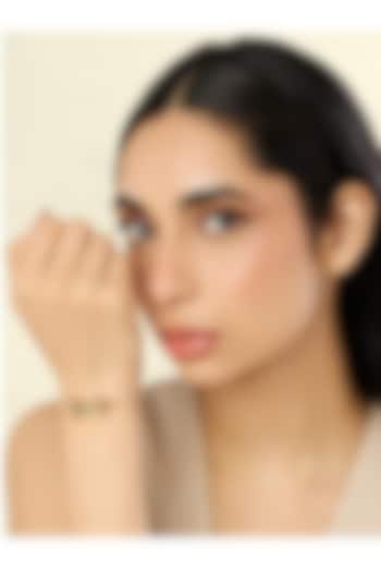 Gold Plated Crystal Zirconia & Quartz Stone Enameled Bracelet by Isharya at Pernia's Pop Up Shop