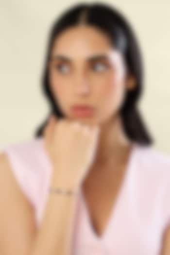 Gold Plated Crystal Zirconia Black Enameled Cuff by Isharya at Pernia's Pop Up Shop