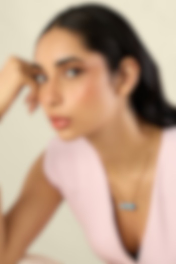 Gold Plated Turquoise Stone Tranquil-Eye Enameled Necklace by Isharya at Pernia's Pop Up Shop