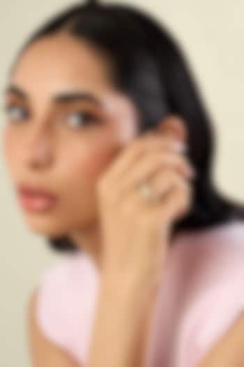 Gold Plated Quartz & Crystal Zirconia Enameled Ring by Isharya at Pernia's Pop Up Shop