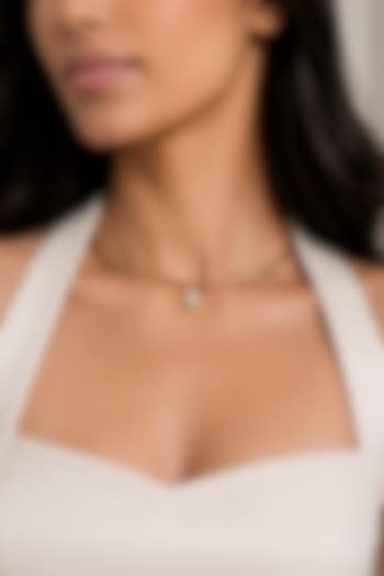 Micron Gold Finish Collar Charm Necklace by Isharya at Pernia's Pop Up Shop