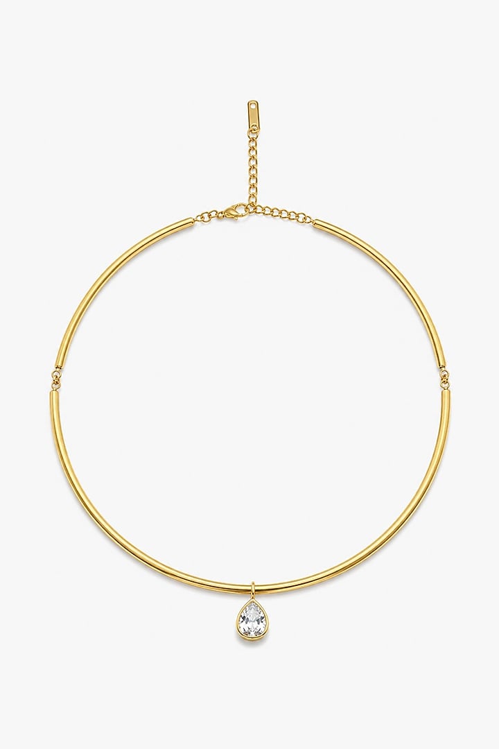 Micron Gold Finish Collar Charm Necklace by Isharya at Pernia's Pop Up Shop