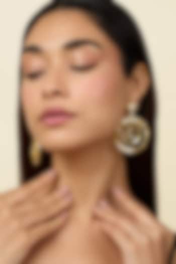 Gold Plated Mirror Dangler Earrings by Isharya at Pernia's Pop Up Shop