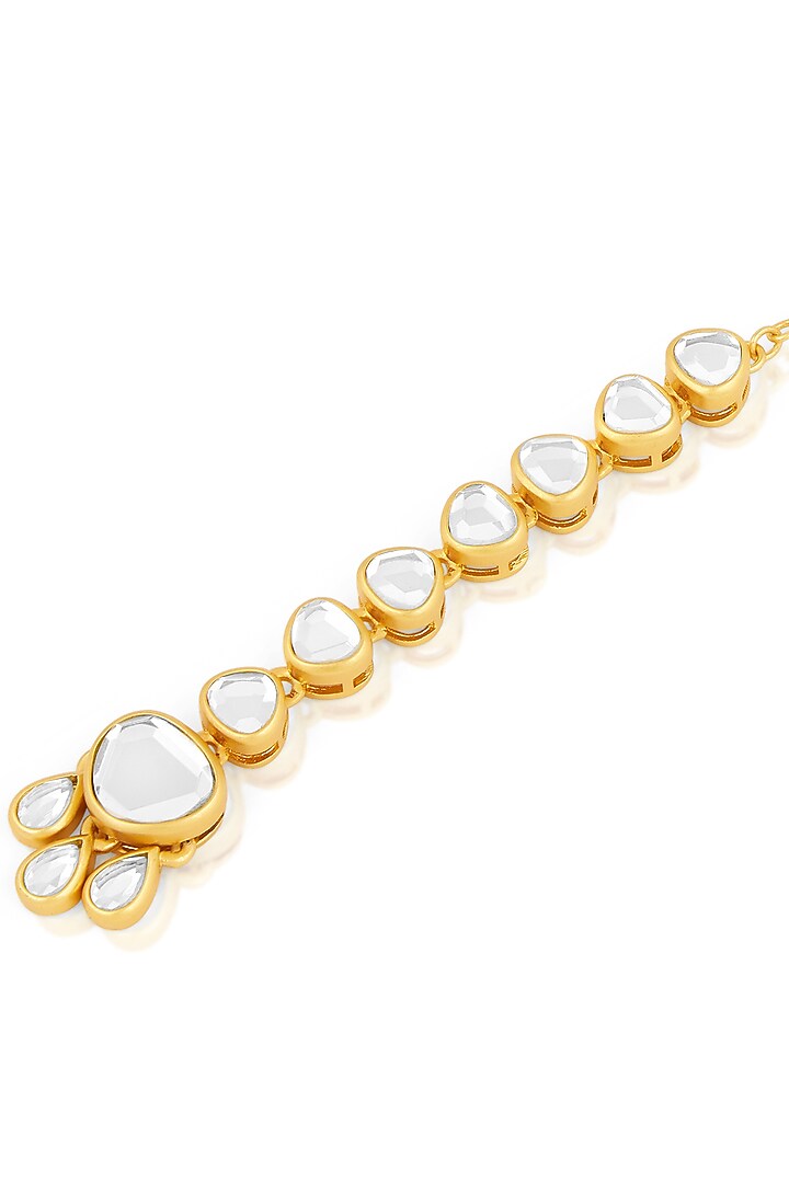 Gold Plated Mirror Maangtikka by Isharya at Pernia's Pop Up Shop