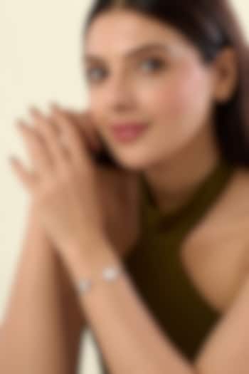 Silver Finish Mirror Drop Cuff by Isharya at Pernia's Pop Up Shop