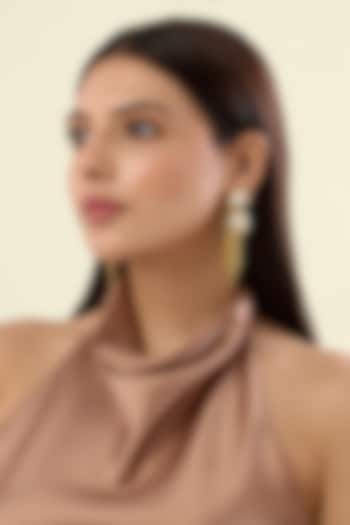 Gold Plated Mirror Tassel Earrings by Isharya at Pernia's Pop Up Shop