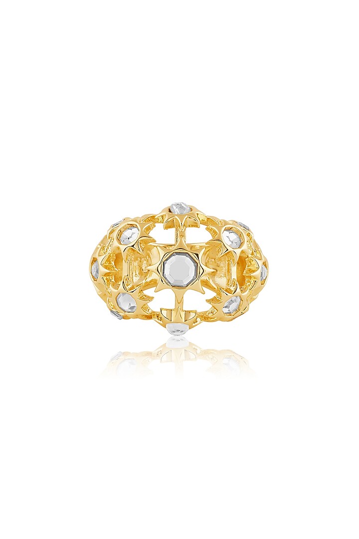 Gold Plated Mirror Ring by Isharya at Pernia's Pop Up Shop