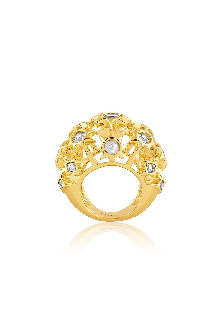 Gold Plated Mirror Ring by Isharya at Pernia's Pop Up Shop