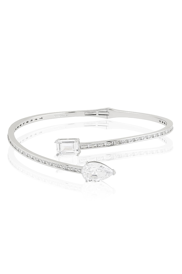 White Rhodium Finish Diamante Necklace by Isharya at Pernia's Pop Up Shop