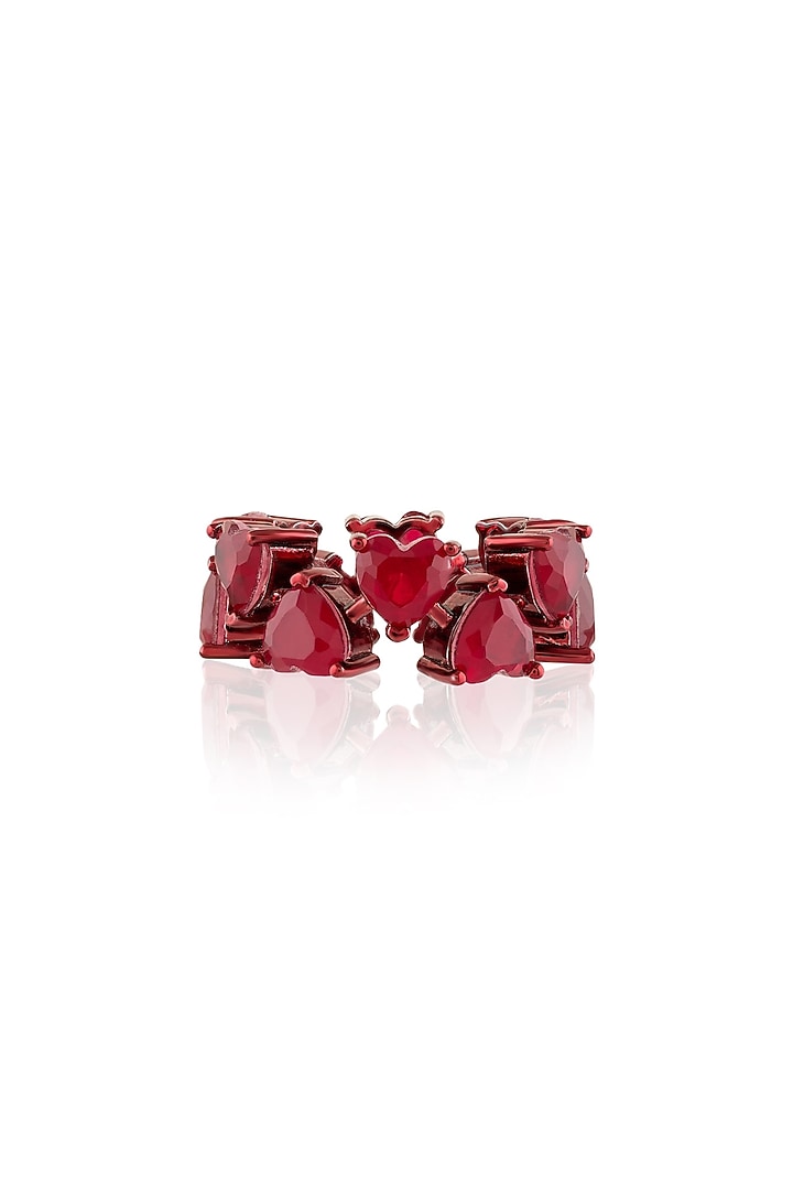 Red Finish Ruby Gemstone Ring by Isharya at Pernia's Pop Up Shop