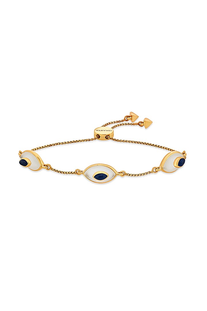 Gold Plated Sapphire Doublet Stone Bracelet by Isharya at Pernia's Pop Up Shop