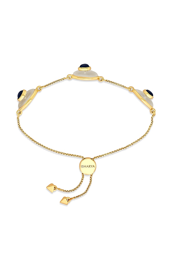 Gold Plated Sapphire Doublet Stone Bracelet by Isharya at Pernia's Pop Up Shop