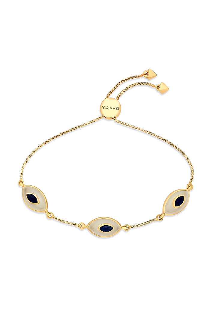 Gold Plated Sapphire Doublet Stone Bracelet by Isharya at Pernia's Pop Up Shop