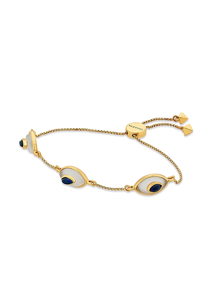 Gold Plated Sapphire Doublet Stone Bracelet by Isharya at Pernia's Pop Up Shop