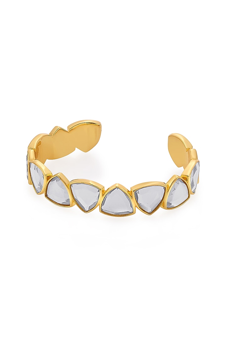 Gold Finish Brass Cuff by Isharya at Pernia's Pop Up Shop