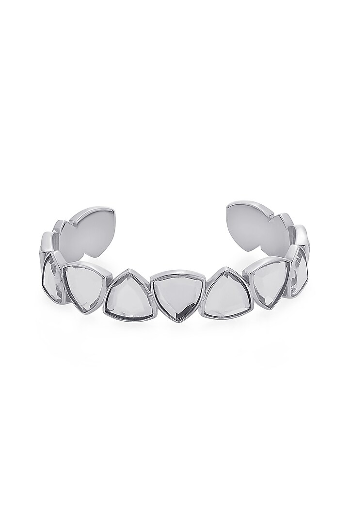 White Finish Mirror Cuff by Isharya at Pernia's Pop Up Shop