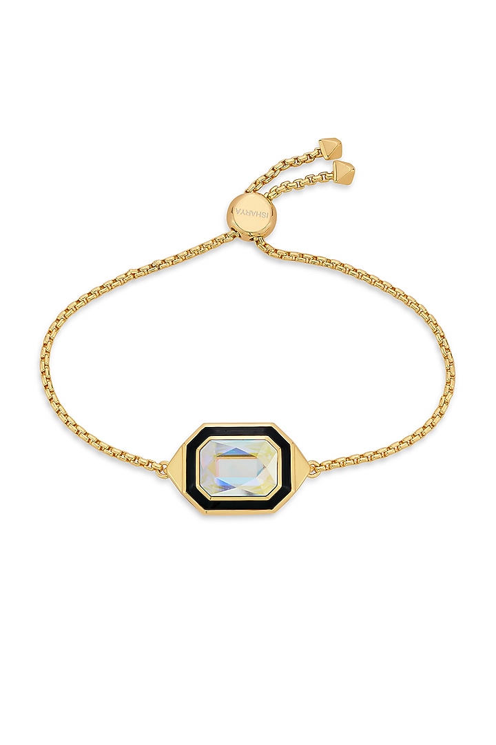 Gold Plated Black Enameled Bracelet by Isharya at Pernia's Pop Up Shop